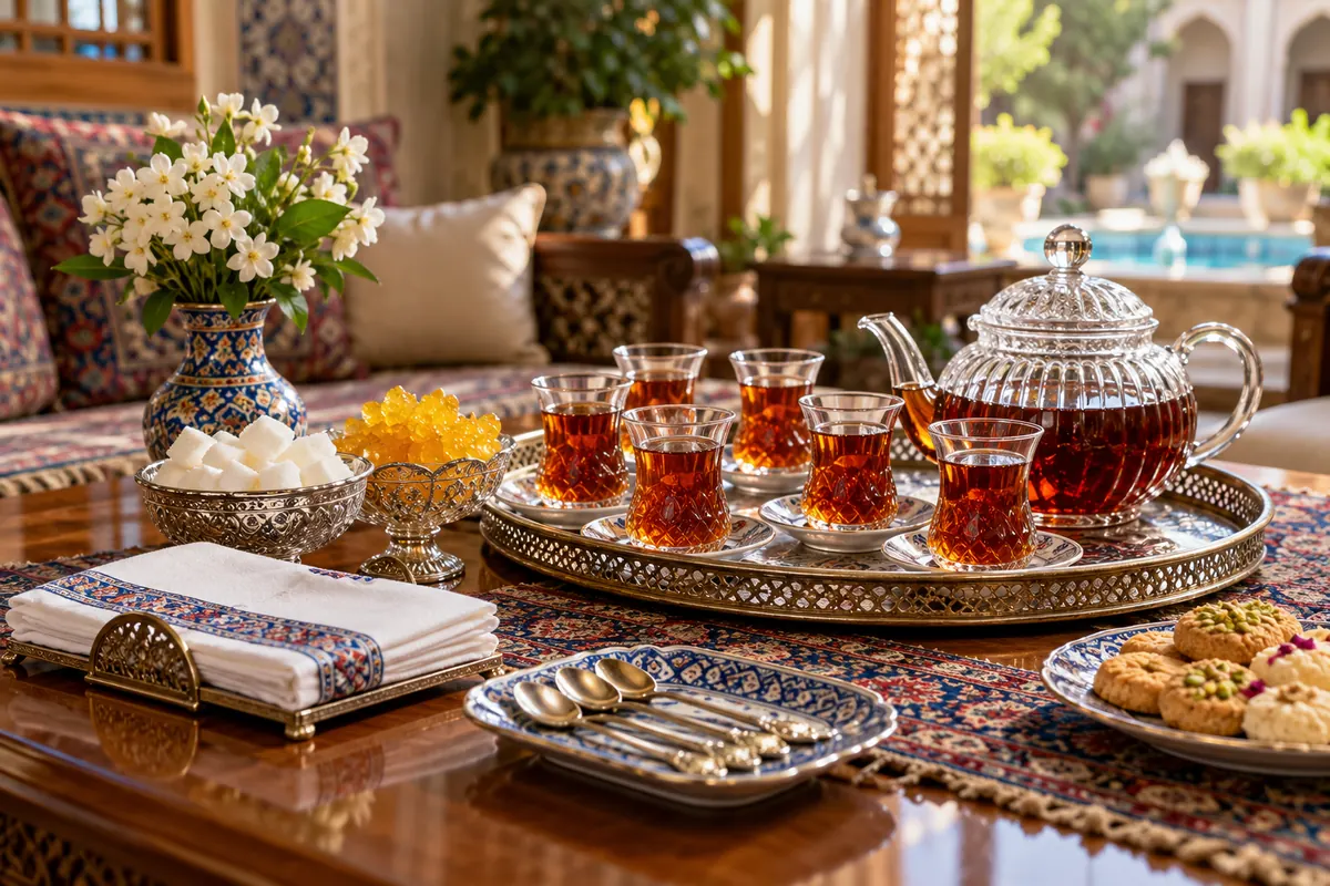 اصول چیدمان میز چای برای پذیرایی منظم